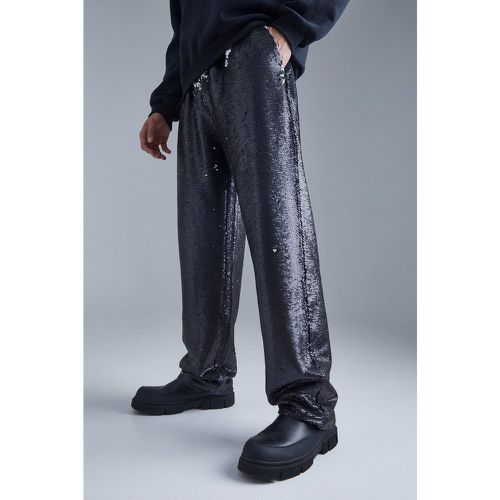 Pantalon large pailleté - Boohooman - Modalova