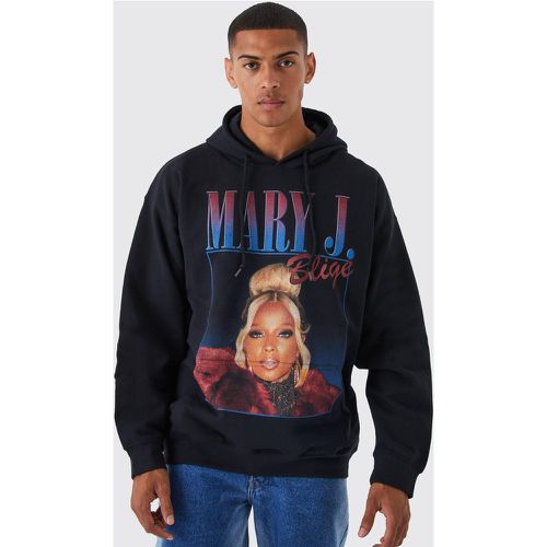 Sweat à capuche oversize imprimé Mary J. Blige - Boohooman - Modalova