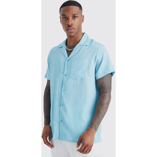 Chemise texturée à manches courtes - Boohooman - Modalova