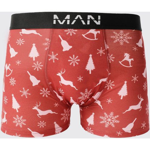 Boxer à imprimé Noël - Boohooman - Modalova