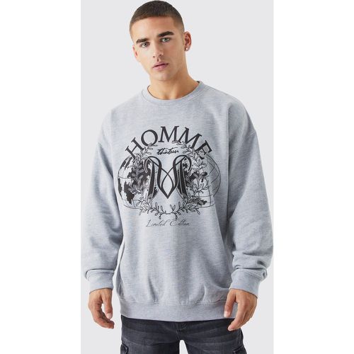 Sweat oversize imprimé homme - Boohooman - Modalova