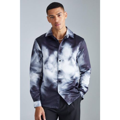 Chemise satinée à manches longues - Boohooman - Modalova