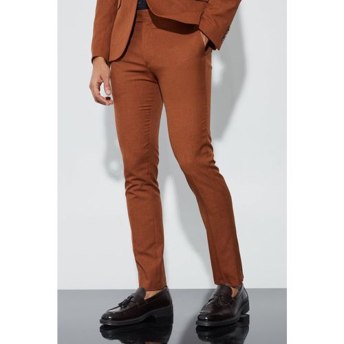 Pantalon de costume skinny texturé - Boohooman - Modalova