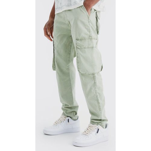 Pantalon cargo slim surteint - Boohooman - Modalova