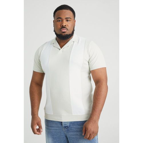 Grande taille - Polo moulant color block - - XXXL - Boohooman - Modalova