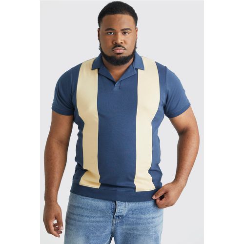 Grande taille - Polo moulant color block - - XXXL - Boohooman - Modalova