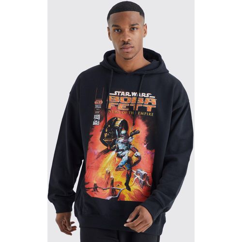 Sweat à capuche oversize imprimé Boba Fett homme - Boohooman - Modalova