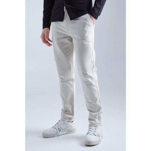 Pantalon chino slim à empiècement contrastant - Boohooman - Modalova