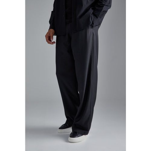 Drawcord Wide Fit Tailored Trousers - Boohooman - Modalova