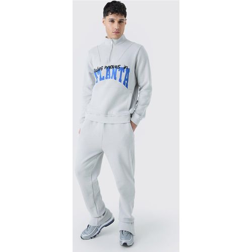 Zip Funnel Neck Atlanta Sweatshirt Tracksuit - Boohooman - Modalova