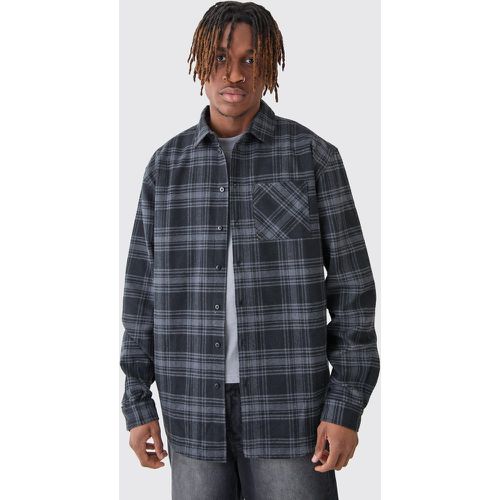 Tall Oversized Heavy Weight Check Overshirt - Boohooman - Modalova