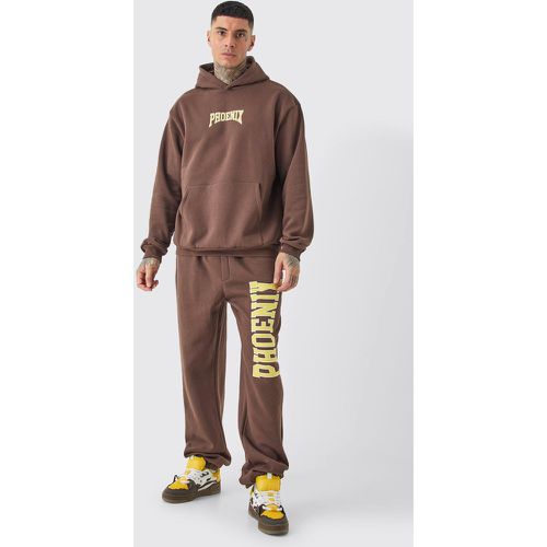 Tall Phoenix Oversized Hooded Tracksuit - Boohooman - Modalova