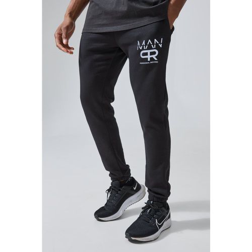 Man Active Gym Jogger With Reflective Print - Boohooman - Modalova