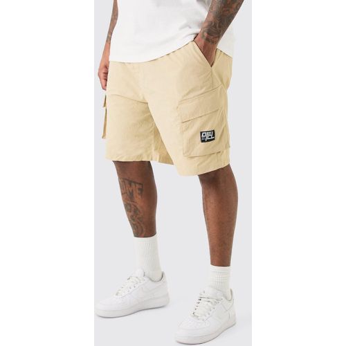 Plus Elasticated Waist Ofcl Nylon Cargo Short - - XXXL - Boohooman - Modalova