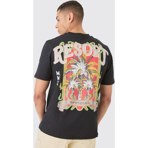 Resort Printed Regular Fit T-shirt - Boohooman - Modalova