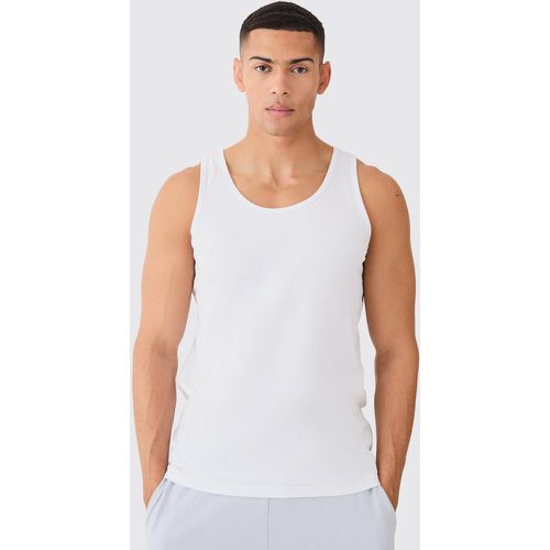 Basic Vest homme - blanc - S, blanc - Boohooman - Modalova