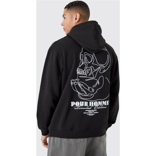 Oversized Skull Stencil Hoodie - Boohooman - Modalova