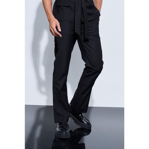 Oversized Pocket Flared Tailored Trousers - Boohooman - Modalova