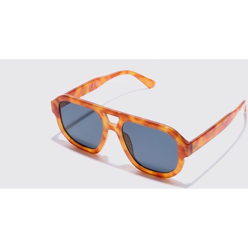 Plastic Aviator Tortoise Shell Sunglasses - Boohooman - Modalova