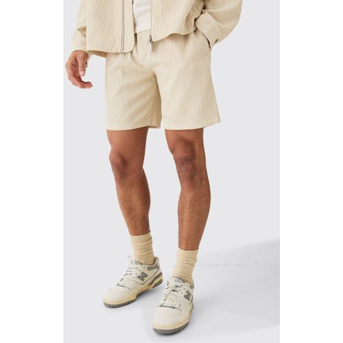 Textured Satin Smart Shorts - Boohooman - Modalova