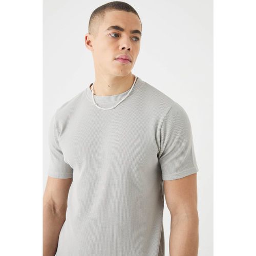 Slim Fit Waffle T-shirt - Boohooman - Modalova