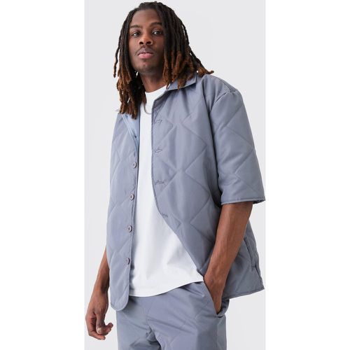 Oversized Short Sleeve Quilted Shirt - Boohooman - Modalova