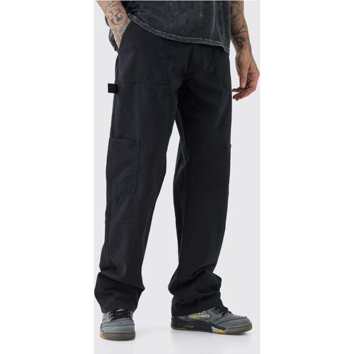 Tall Relaxed Fit Washed Carpenter Cargo Trouser - Boohooman - Modalova