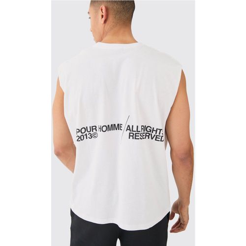 Oversized Text vest - Boohooman - Modalova