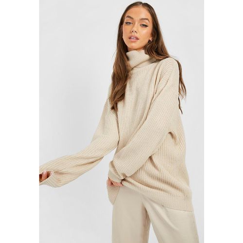 Pull Oversize En Maille À Col Roulé - boohoo - Modalova