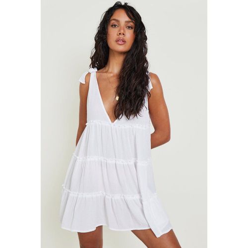 Robe De Plage Durable Effet Plissé - boohoo - Modalova