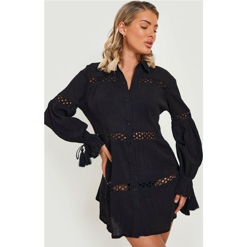 Robe De Plage En Dentelle À Franges - boohoo - Modalova