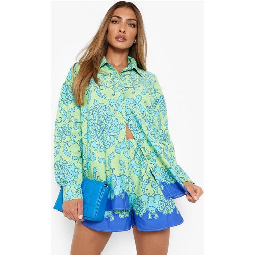 Ensemble Fleuri Avec Chemise Et Short Relax - boohoo - Modalova