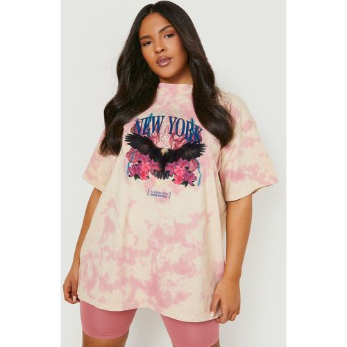 Grande Taille - T-Shirt Oversize Imprimé Effet Tie Dye - boohoo - Modalova