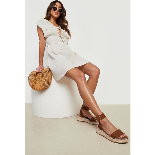 Sandales Style Espadrilles À Plateforme Et Brides - boohoo - Modalova