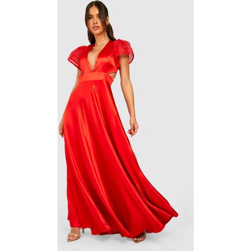 Robe Longue Satinée En Organza - boohoo - Modalova