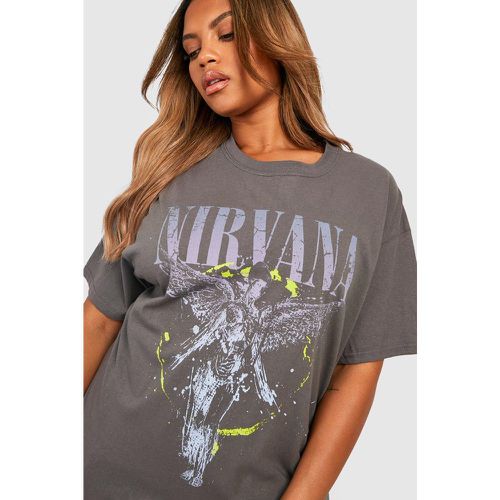 Grande Taille - T-Shirt À Imprimé Nirvana - boohoo - Modalova