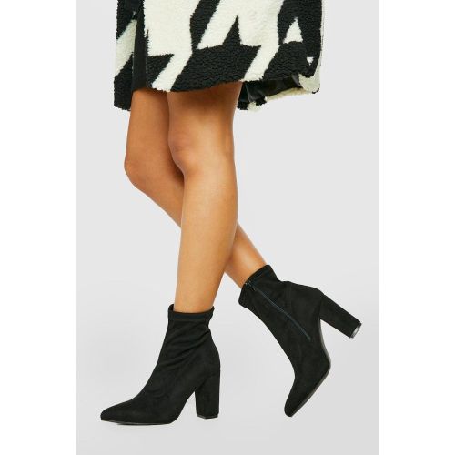 Bottines Chaussettes À Talon Carré - boohoo - Modalova