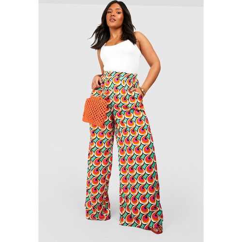 Grande Taille - Pantalon Large Imprimé Géométrique - boohoo - Modalova