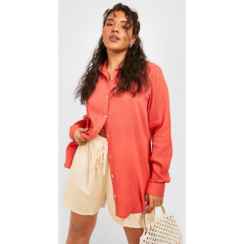 Grande Taille - Chemise Oversize Texturée - boohoo - Modalova