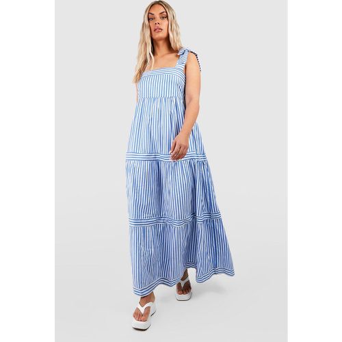 Grande Taille - Robe Longue Nouée Rayée - boohoo - Modalova