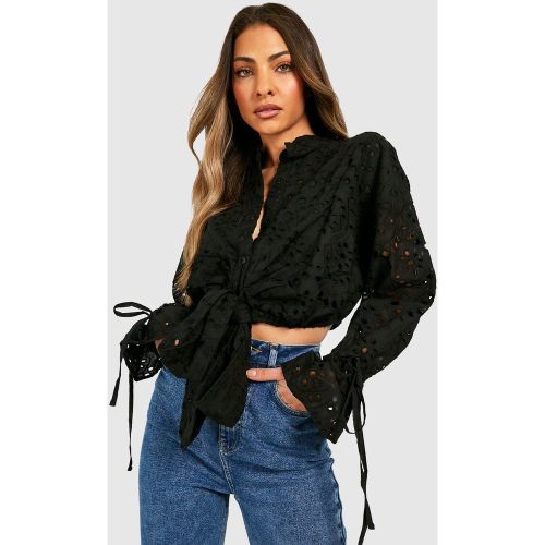 Chemise Nouée Brodée - boohoo - Modalova