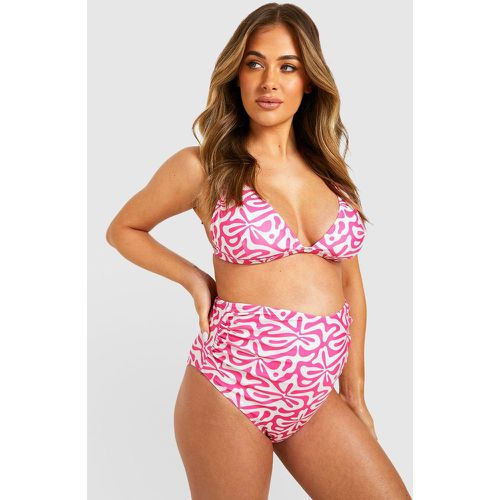 Maternité - Bikini De Grossesse Noué À Imprimé Géométrique - boohoo - Modalova