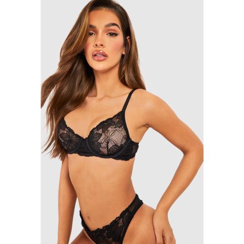 Soutien-Gorge En Dentelle Fleurie - - 32B - boohoo - Modalova