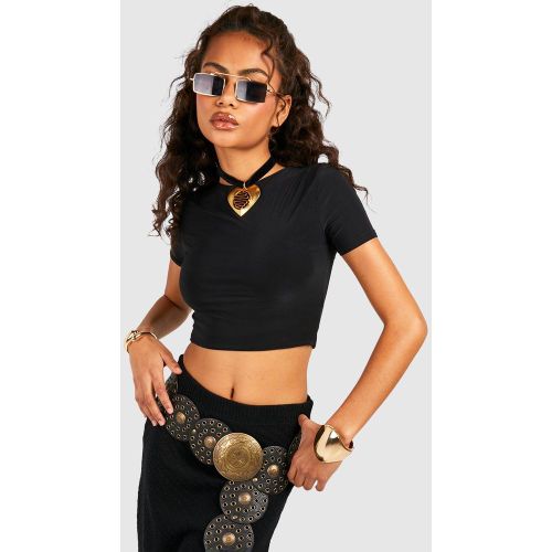 Crop Top Moulant Basique - boohoo - Modalova