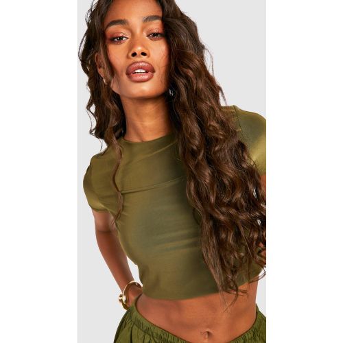 Crop Top Moulant Basique - boohoo - Modalova