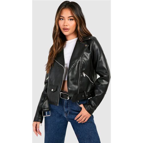 Blouson Motard À Ceinture - boohoo - Modalova