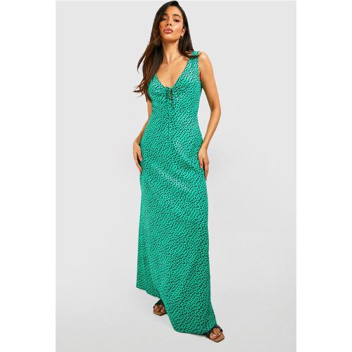 Robe Longue Imprimée Froncée - boohoo - Modalova