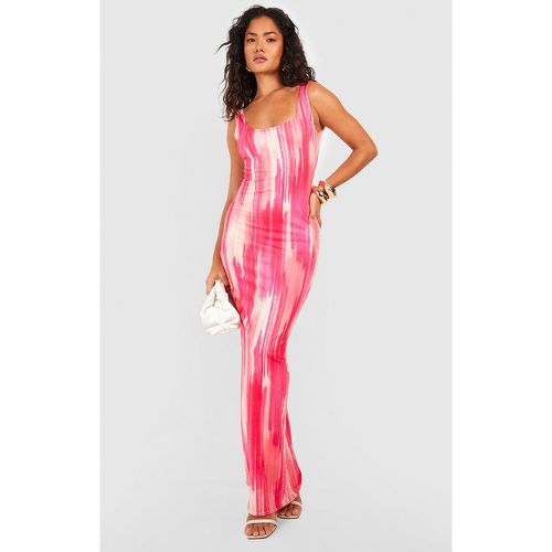 Robe Longue À Imprimé Abstrait - boohoo - Modalova