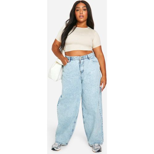 Grande Taille - Jean Baggy Droit - boohoo - Modalova