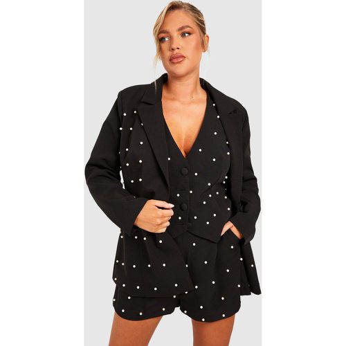 Grande Taille - Blazer À Détail Perlé - boohoo - Modalova